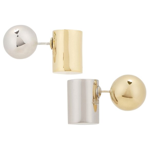 NWT JACQUEMUS Les Boucles Perlina in Gold & Silver NEW earrings FWRD - Picture 1 of 7